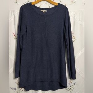 Joan Vass Deep Blue Knit Top